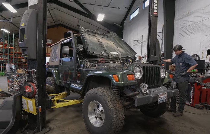 Before Jeep TJ Frame Replace