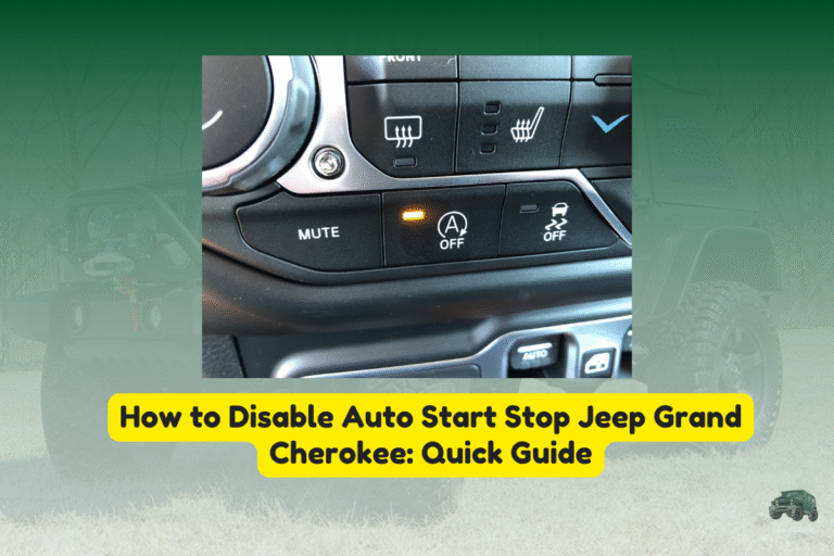 How to Disable Auto Start Stop Jeep Grand Cherokee Quick Guide